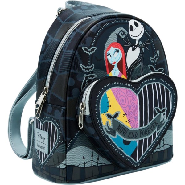 Mochila Loungefly The Nightmare Before Christmas Jack & Sally Split Heart 26cm