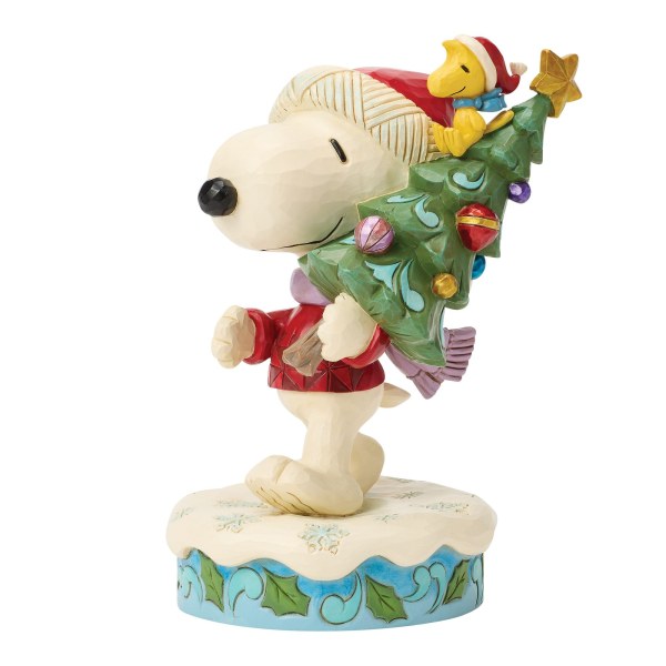 SNOOPY Y WOODSTOCK CON ÁRBOL