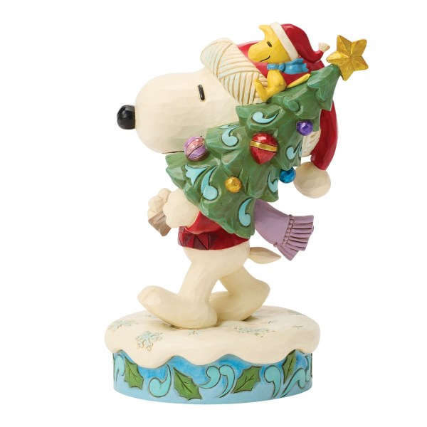 SNOOPY Y WOODSTOCK CON ÁRBOL