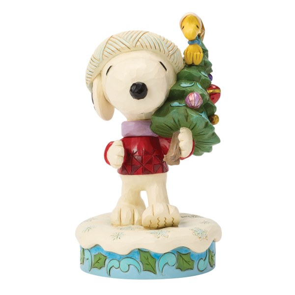 SNOOPY Y WOODSTOCK CON ÁRBOL