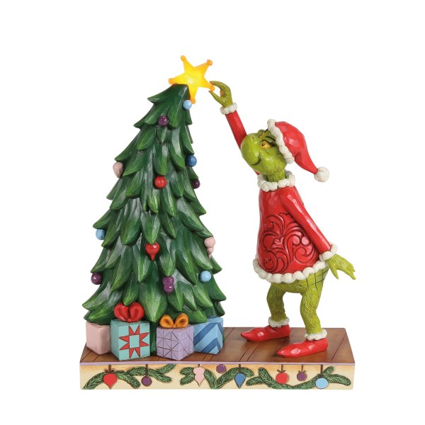 GRINCH TIRANDO LA ESTRELLA DEL ÁRBOL NAVIDEÑO LED
