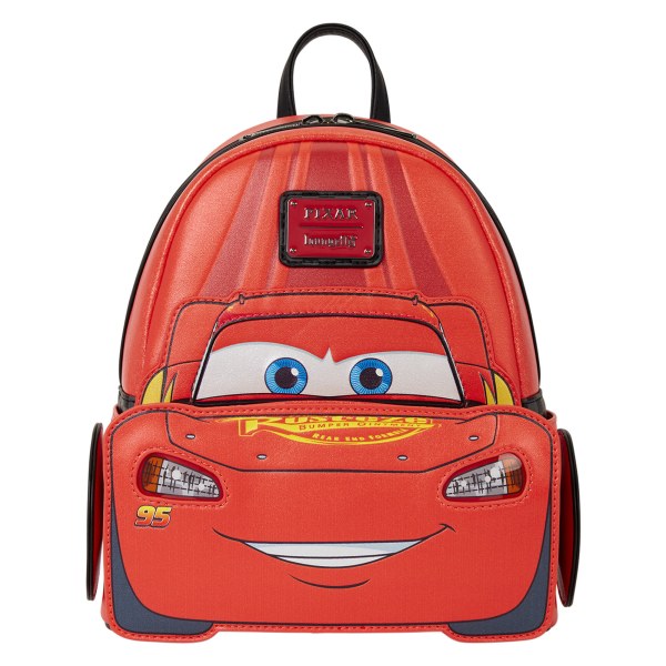Mini Mochila Luminosa Metalizada Lightning McQueen - Disney Pixar Loungefly Cars 20 Aniversario