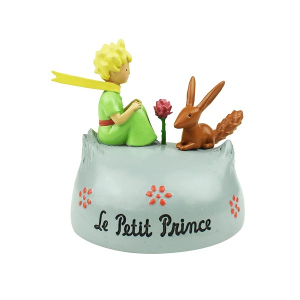 FIGURITA EL PEQUEÑO PRÍNCIPE PLANETA ROSA ZORRO (WINDOW BOX)