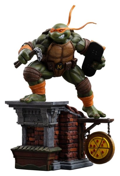Estatua Tortugas Ninja 1/10 Art Scale Michelangelo Unleashed 24 cm