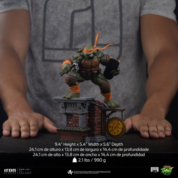 Estatua Tortugas Ninja 1/10 Art Scale Michelangelo Unleashed 24 cm