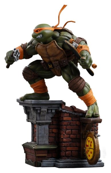 Estatua Tortugas Ninja 1/10 Art Scale Michelangelo Unleashed 24 cm
