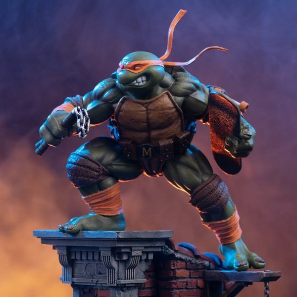 Estatua Tortugas Ninja 1/10 Art Scale Michelangelo Unleashed 24 cm