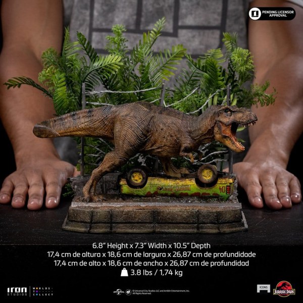 Estatuilla Jurassic Park Icons T-Rex Breakout Set A 17 cm