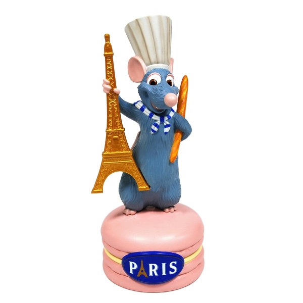 FIGURA DE RESINA REMY CON BAGUETTE EN MACARÓN - DISNEY RATATOUILLE