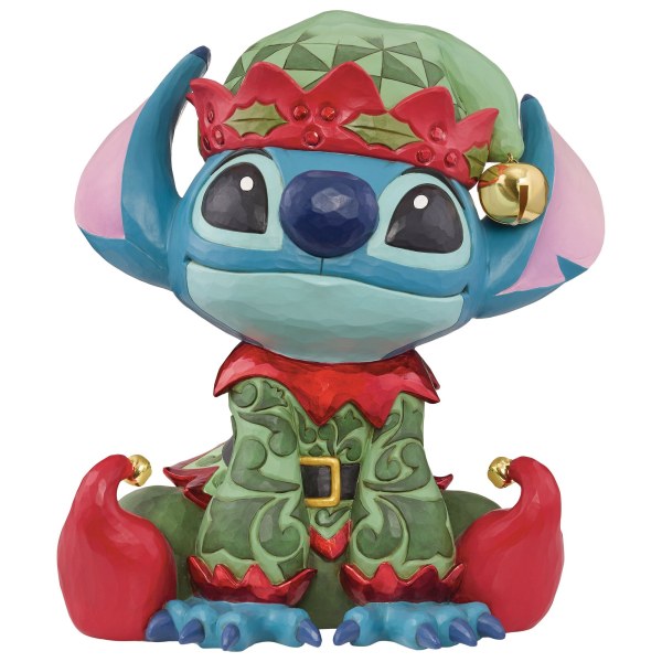 Figurita Stitch Elfo Navideño Disney 37,3 cm por Jim Shore – Exclusiva Costco – Disney Traditions