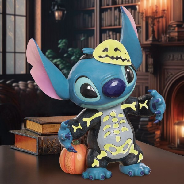 Figura Stitch Esqueleto Disney 43 cm fosforescente de Jim Shore – Exclusiva Costco – Disney Traditions
