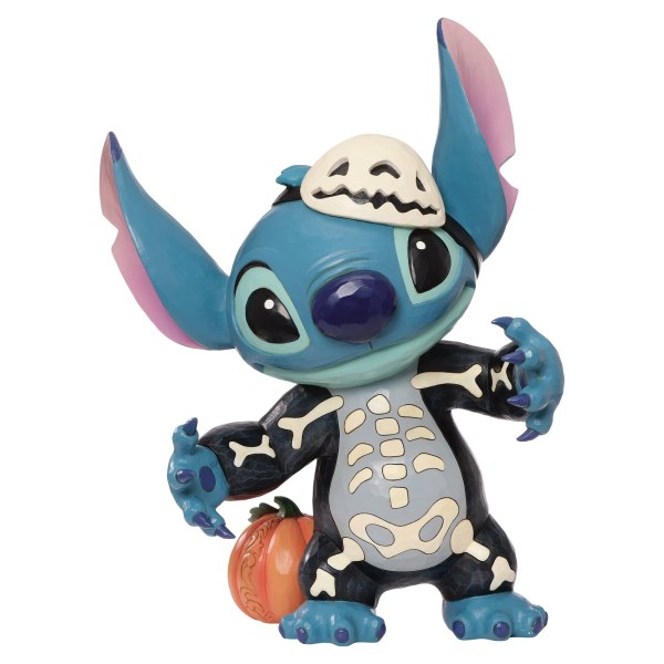 Figura Stitch Esqueleto Disney 43 cm fosforescente de Jim Shore – Exclusiva Costco – Disney Traditions