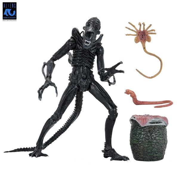 ALIENS - FIGURA DE ACCIÓN A ESCALA 7" - XENOMORFO GUERRERO SUPREMO 40 ANIVERSARIO (NEGRO)