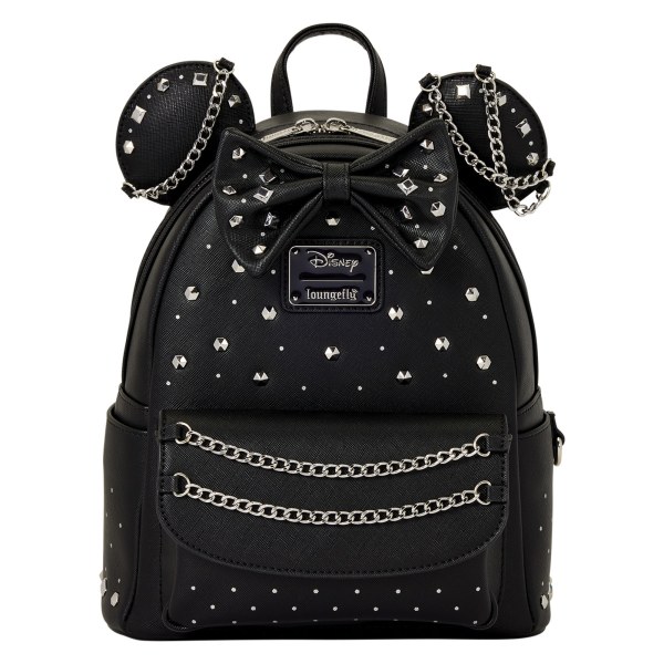 Mini mochila Minnie Mouse con tachuelas y cadenas - Disney Loungefly