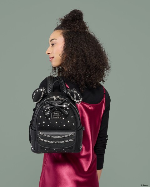 Mini mochila Minnie Mouse con tachuelas y cadenas - Disney Loungefly