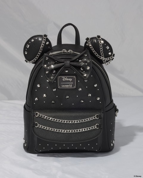 Mini mochila Minnie Mouse con tachuelas y cadenas - Disney Loungefly
