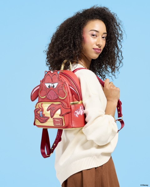 Mini Mochila Purpurina Cosplay Mushu - Disney Loungefly Mulan