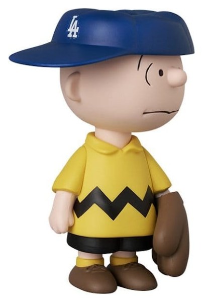 Figura PVC UDF Los Angeles Dodgers Charlie Brown 9 cm - MLB × Peanuts
