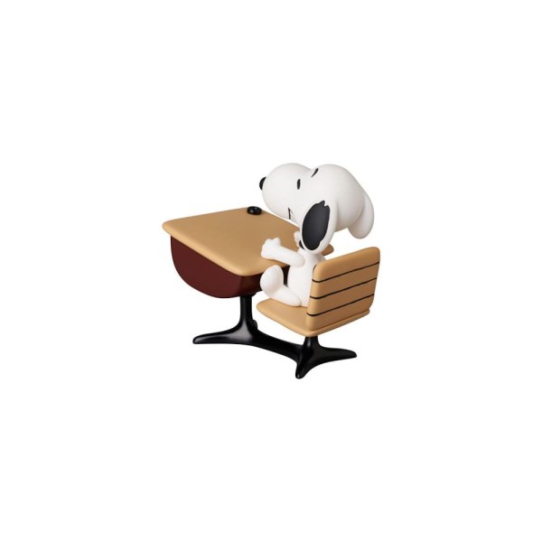 mini figura Medicom UDF serie 18 Snoopy con escritorio 9 cm - Peanuts