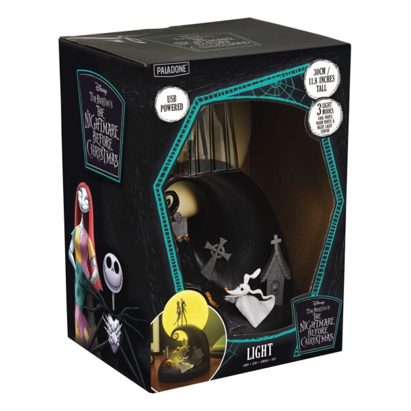 La Pesadilla Antes de Navidad Mr. Jack lámpara diorama Jack & Sally