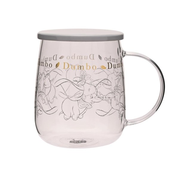 Taza de Cristal Dumbo con Tapa 540ml - Disney