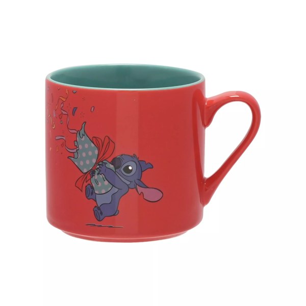 Set de 2 Tazas Coloridas Stitch & Angel Felices Fiestas - Disney