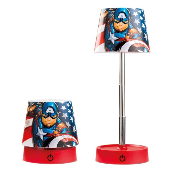 Lámpara de Escritorio LED Recargable Captain America 11cm - Marvel
