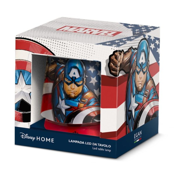 Lámpara de Escritorio LED Recargable Captain America 11cm - Marvel