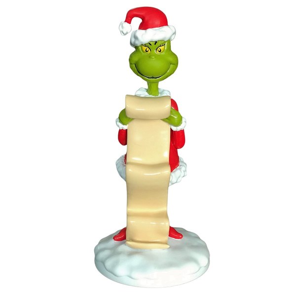 Estatua 3D Estacional - El Grinch con Lista de Deseos