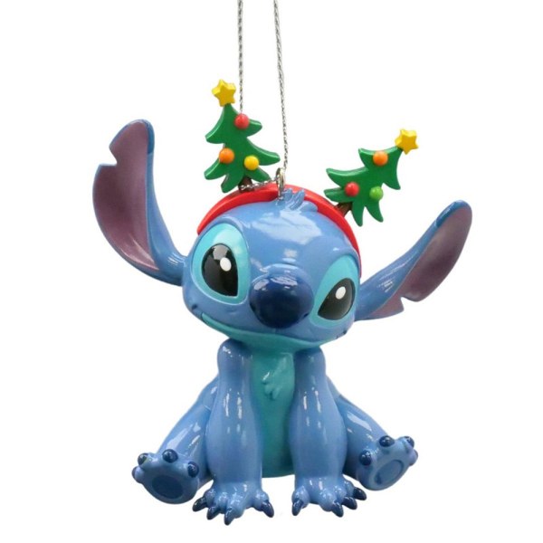 Disney - Colgante 3D Stitch con diadema navideño