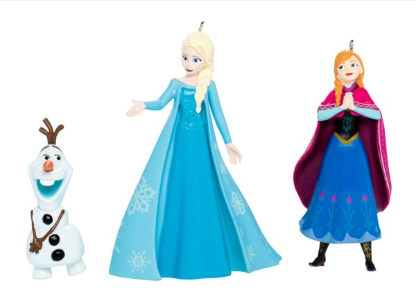 Disney - Set de 3 adornos colgantes 3D Frozen – Anna, Elsa y Olaf