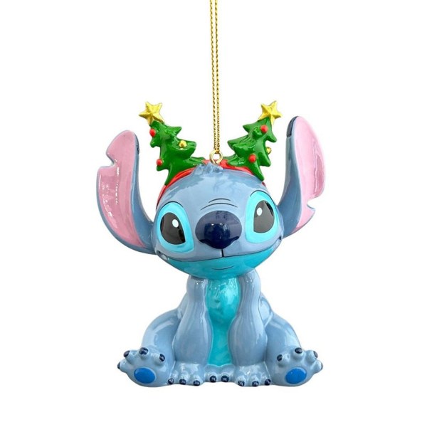 Disney - Adorno Colgante 3D Stitch con Diadema de Árboles de Navidad