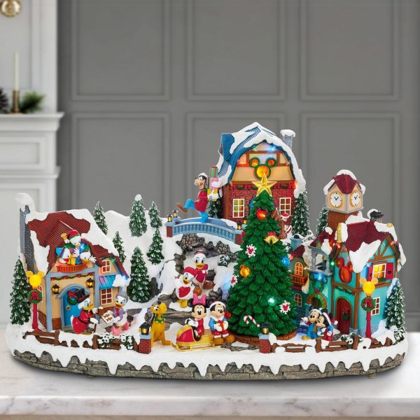 Pueblo navideño animado de Disney con música de 29 cm – Exclusivo de Costco