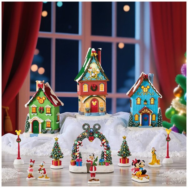 Pueblo navideño Disney de 13 piezas – Exclusivo de Costco