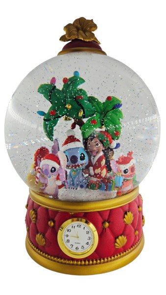 Bola de nieve navideña de Disney Stitch con purpurina y luces LED 31 cm – Exclusiva de Costco
