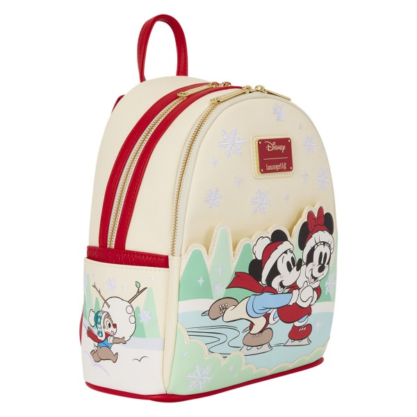 Mini mochila con soporte para diadema Mickey & Friends patinando sobre hielo - Disney Loungefly