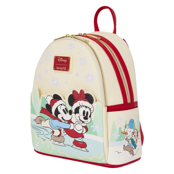 Mini mochila con soporte para diadema Mickey & Friends patinando sobre hielo - Disney Loungefly