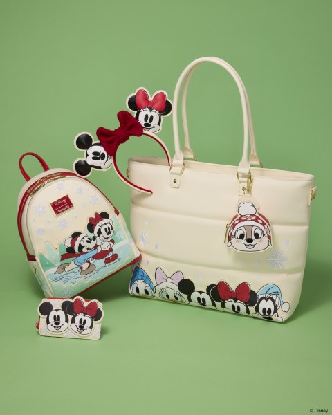 Mini mochila con soporte para diadema Mickey & Friends patinando sobre hielo - Disney Loungefly