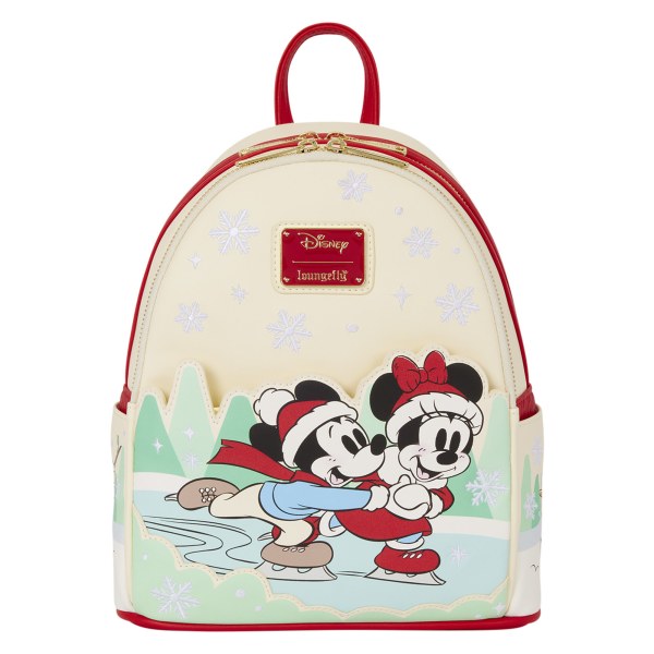 Mini mochila con soporte para diadema Mickey & Friends patinando sobre hielo - Disney Loungefly