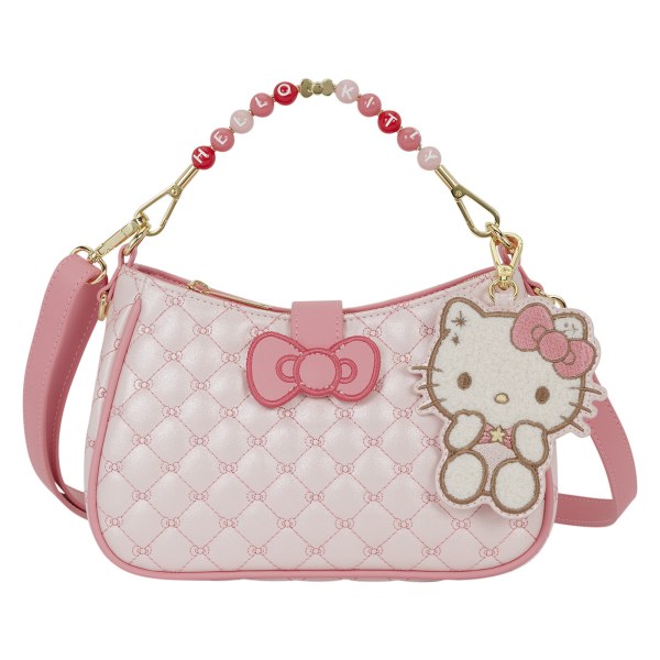 Bolso bandolera acolchado de Hello Kitty con asa de cuentas y colgante - Loungefly Sanrio