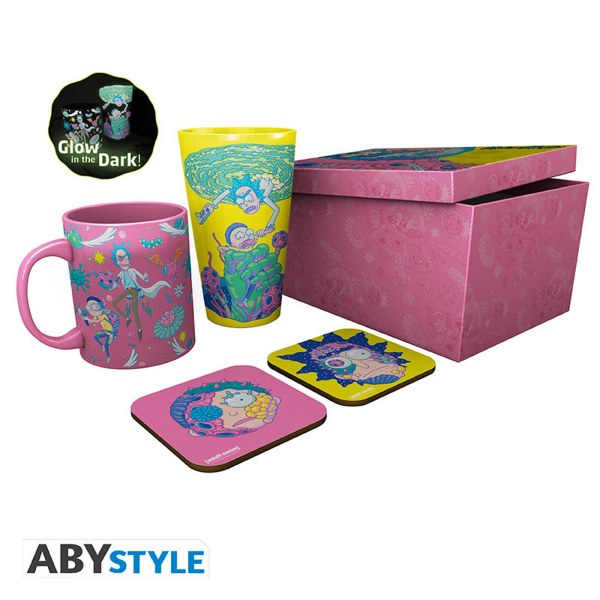 RICK AND MORTY - Pack Vaso XXL + Taza + 2 Posavasos