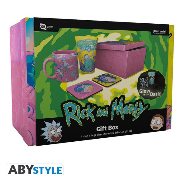 RICK AND MORTY - Pack Vaso XXL + Taza + 2 Posavasos