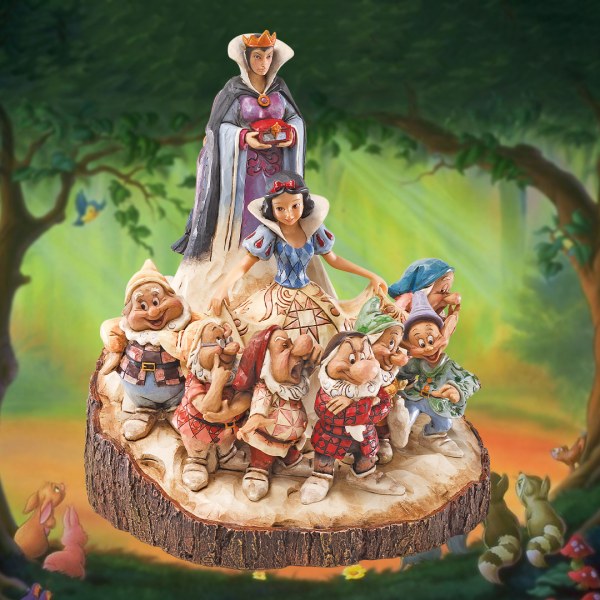 DISNEY TRADITIONS DE BLANCANIEVES WOOD CARVED