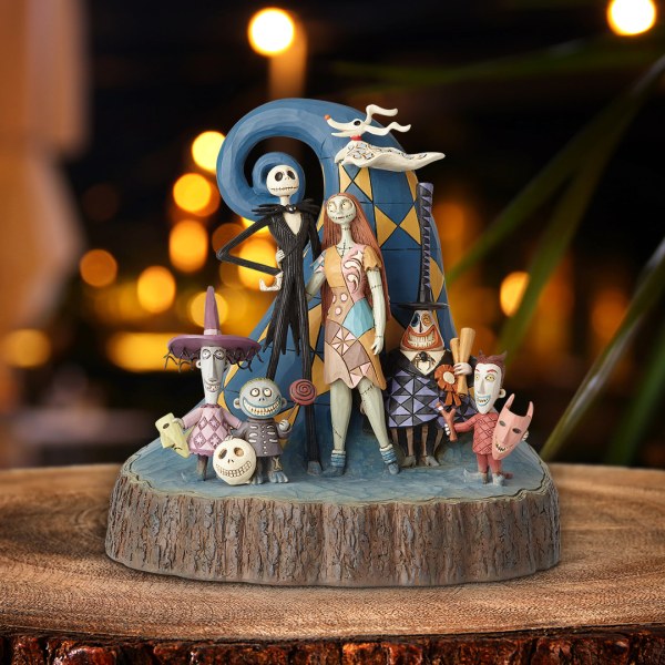 LA NIGHTMARE BEFORE CHRISTMAS DISNEY TRADITIONS EN MADERA TALLA