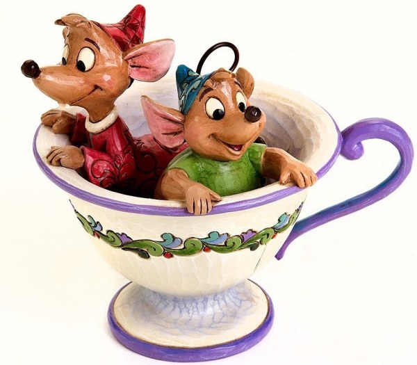 JAQ AND GUS IN THE JIM SHORE MUG - DISNEY TRADITIONS