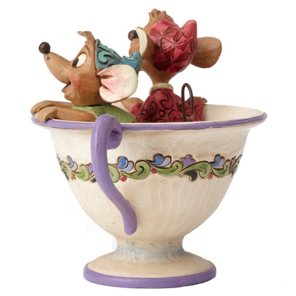 JAQ AND GUS IN THE JIM SHORE MUG - DISNEY TRADITIONS