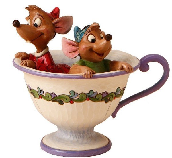 JAQ AND GUS IN THE JIM SHORE MUG - DISNEY TRADITIONS