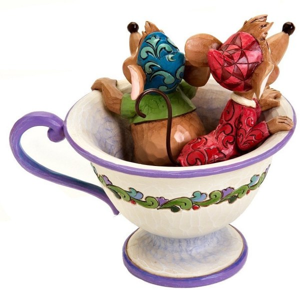 JAQ AND GUS IN THE JIM SHORE MUG - DISNEY TRADITIONS