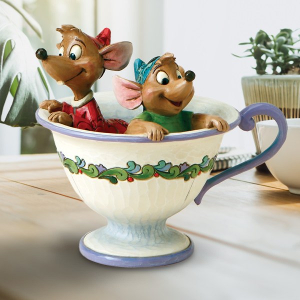 JAQ AND GUS IN THE JIM SHORE MUG - DISNEY TRADITIONS