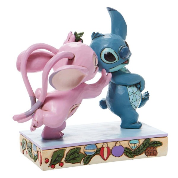 ANGEL Y STITCH BAJO EL MISTLESTICK - DISNEY TRADITIONS